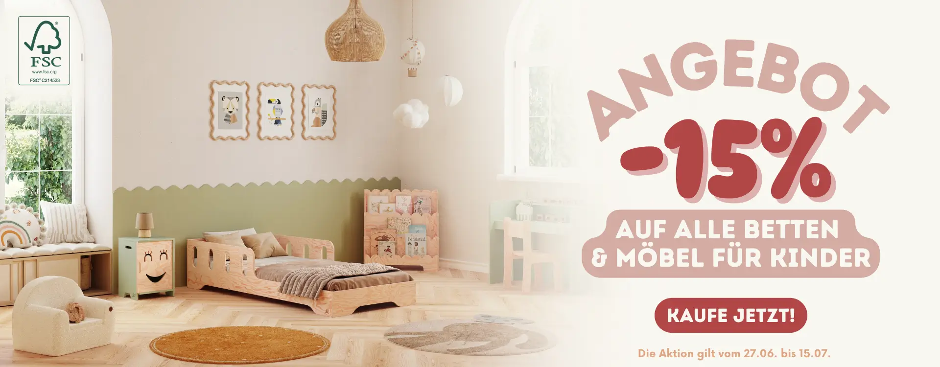 Aktion auf alle Betten und Möbel, ausgenommen Matratzen | Smartwood