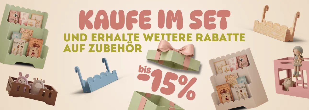 Im Set kaufen und zusätzlich bis zu -15 % Rabatt auf Zubehör sichern