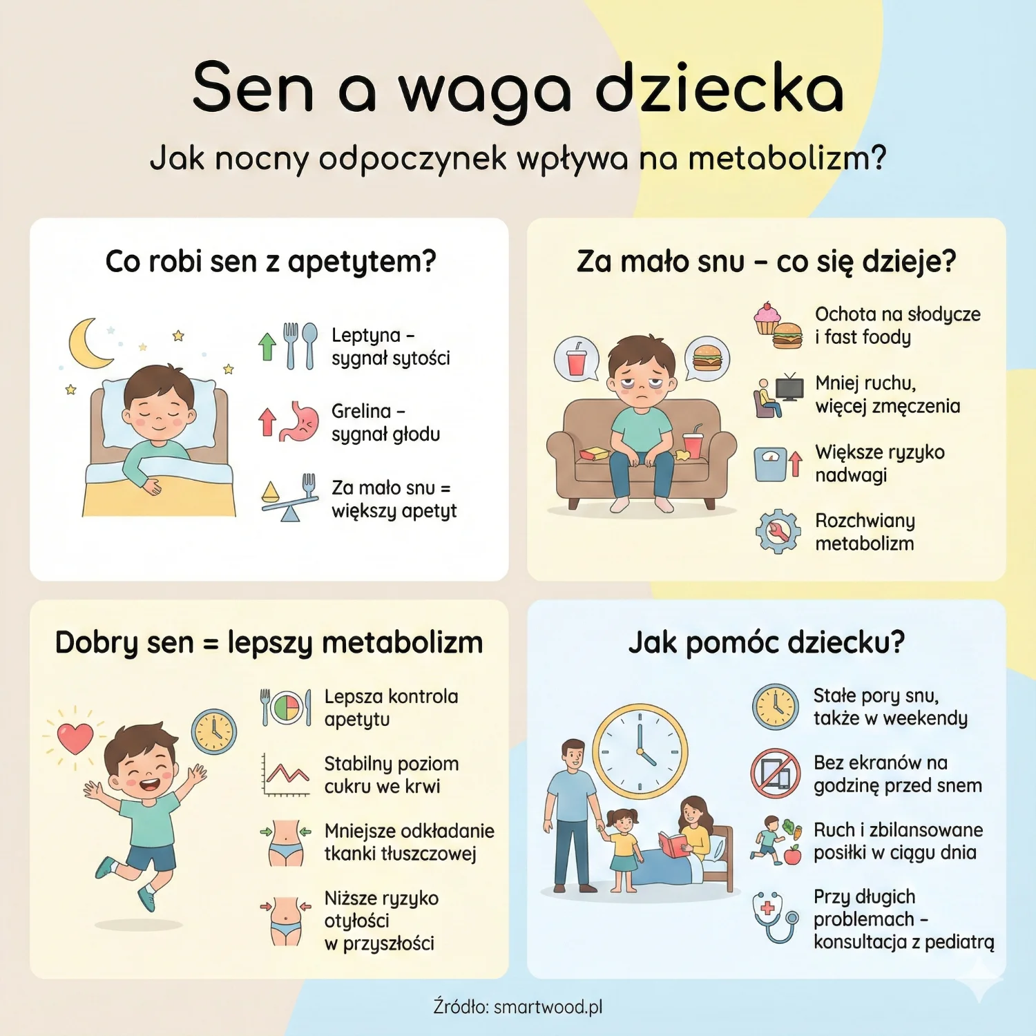 Sen a waga dziecka - Jak nocny odpoczynek wpływa na metabolizm