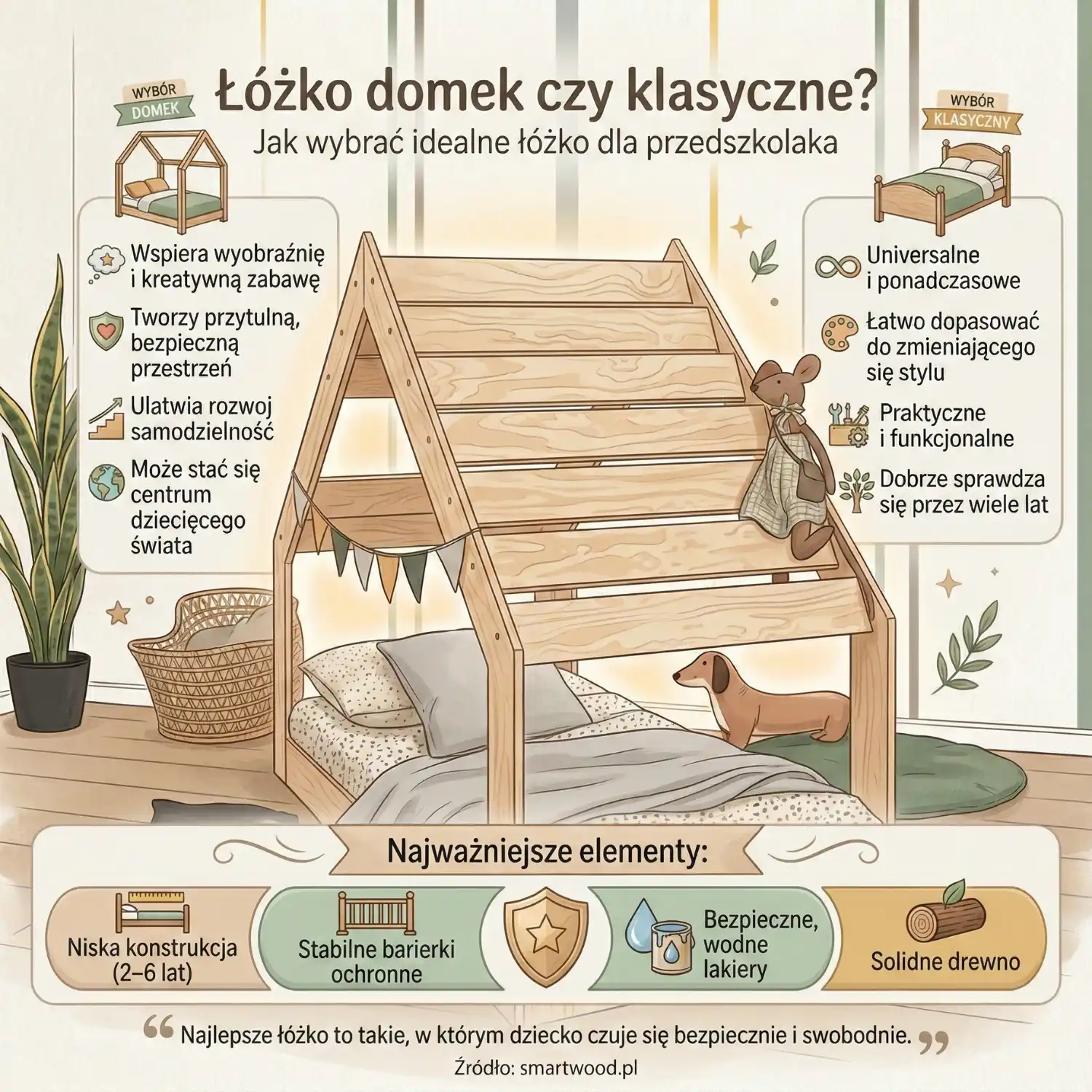 Łóżko domek czy klasyczne? Jak wybrać idealne łóżko dla przedszkolaka? Poradnik