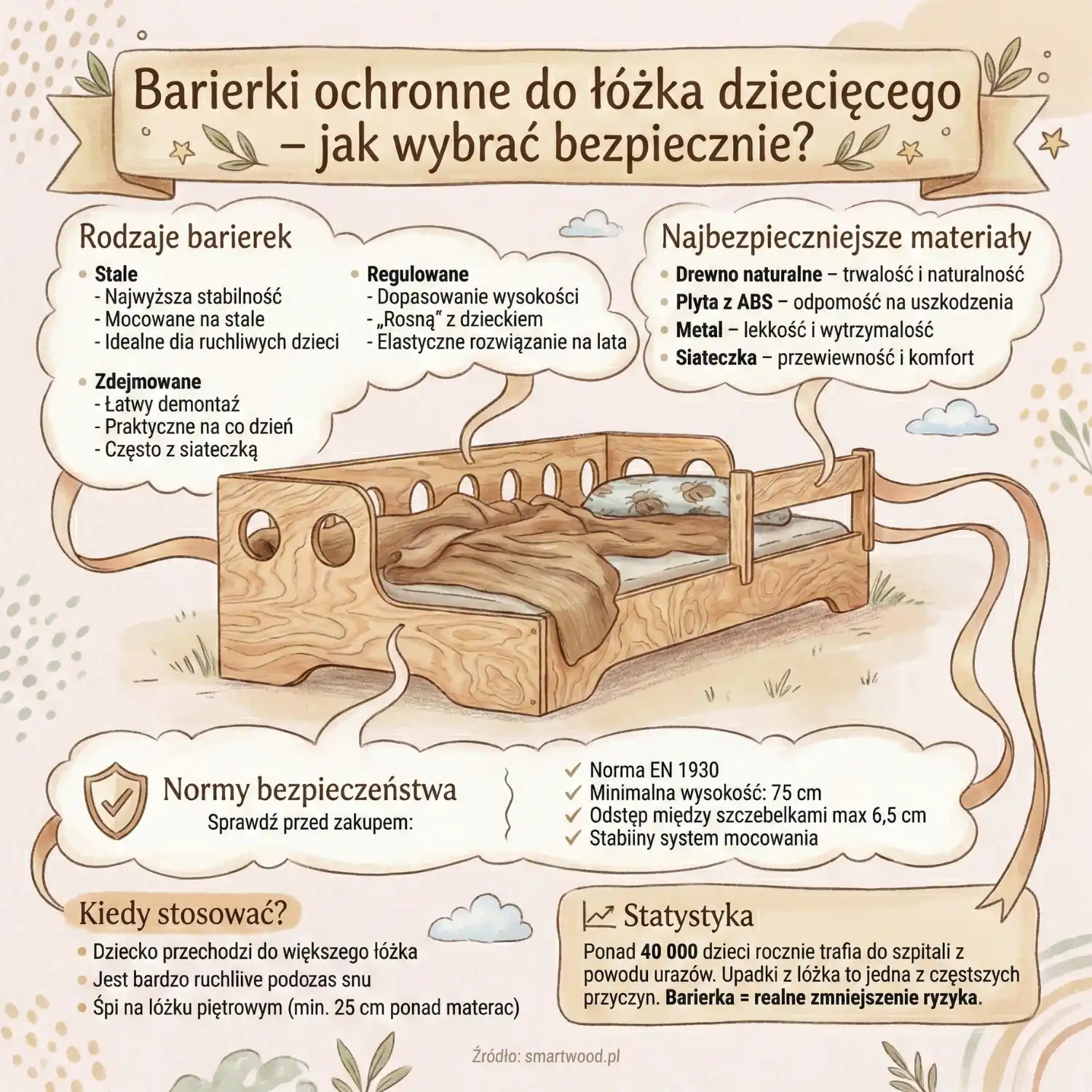 Barierki ochronne do łóżka dziecięcego: jak wybrać najlepszą i zapewnić bezpieczeństwo?