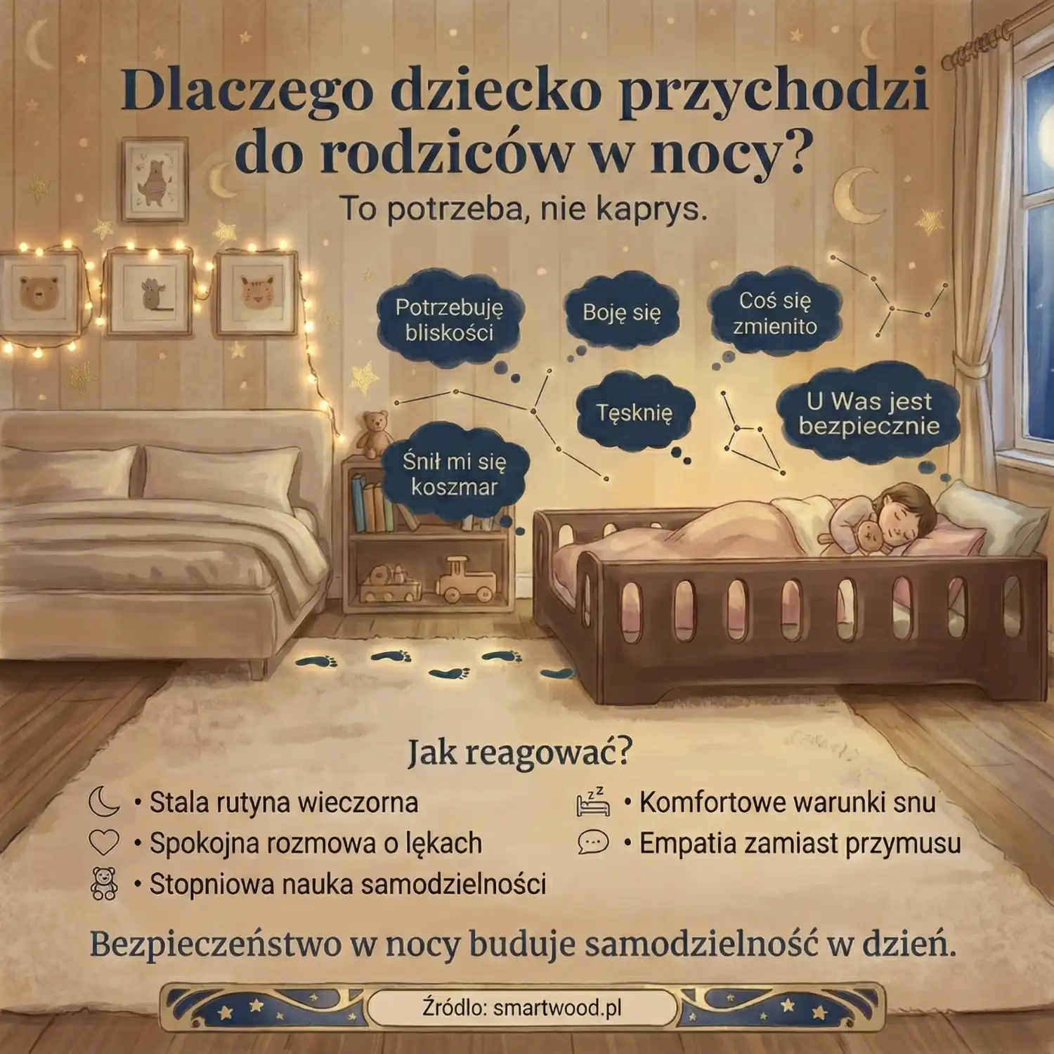 Dlaczego dziecko przychodzi do rodziców w nocy? Przyczyny i rozwiązania