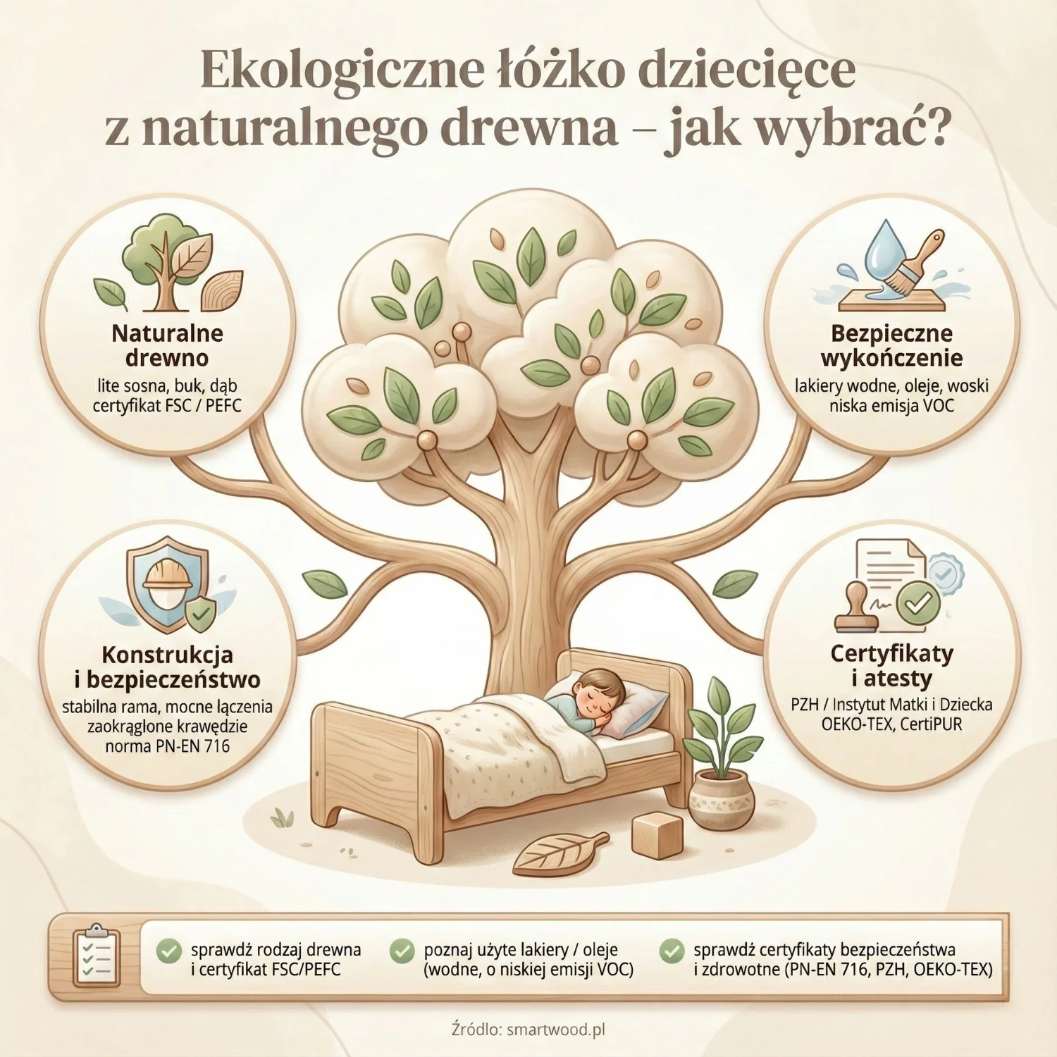 Ekologiczne łóżko dziecięce z naturalnego drewna - jak wybrać?