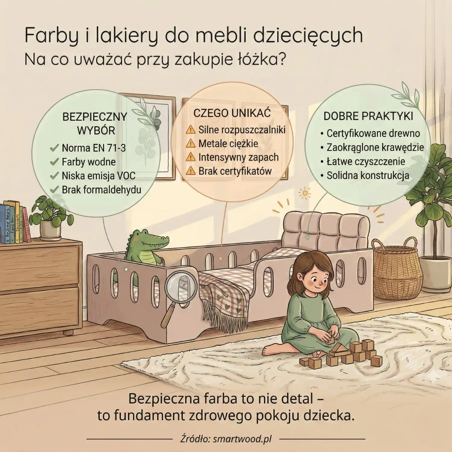 Farby i lakiery do mebli dziecięcych - na co uważać przy zakupie łóżka?