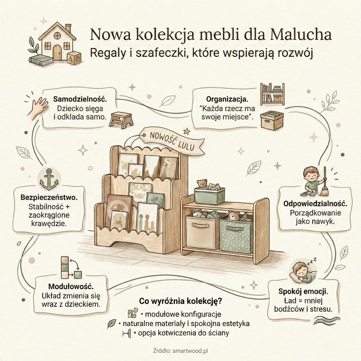 Nowa kolekcja mebli - regały i szafeczki dla Twojego Malucha