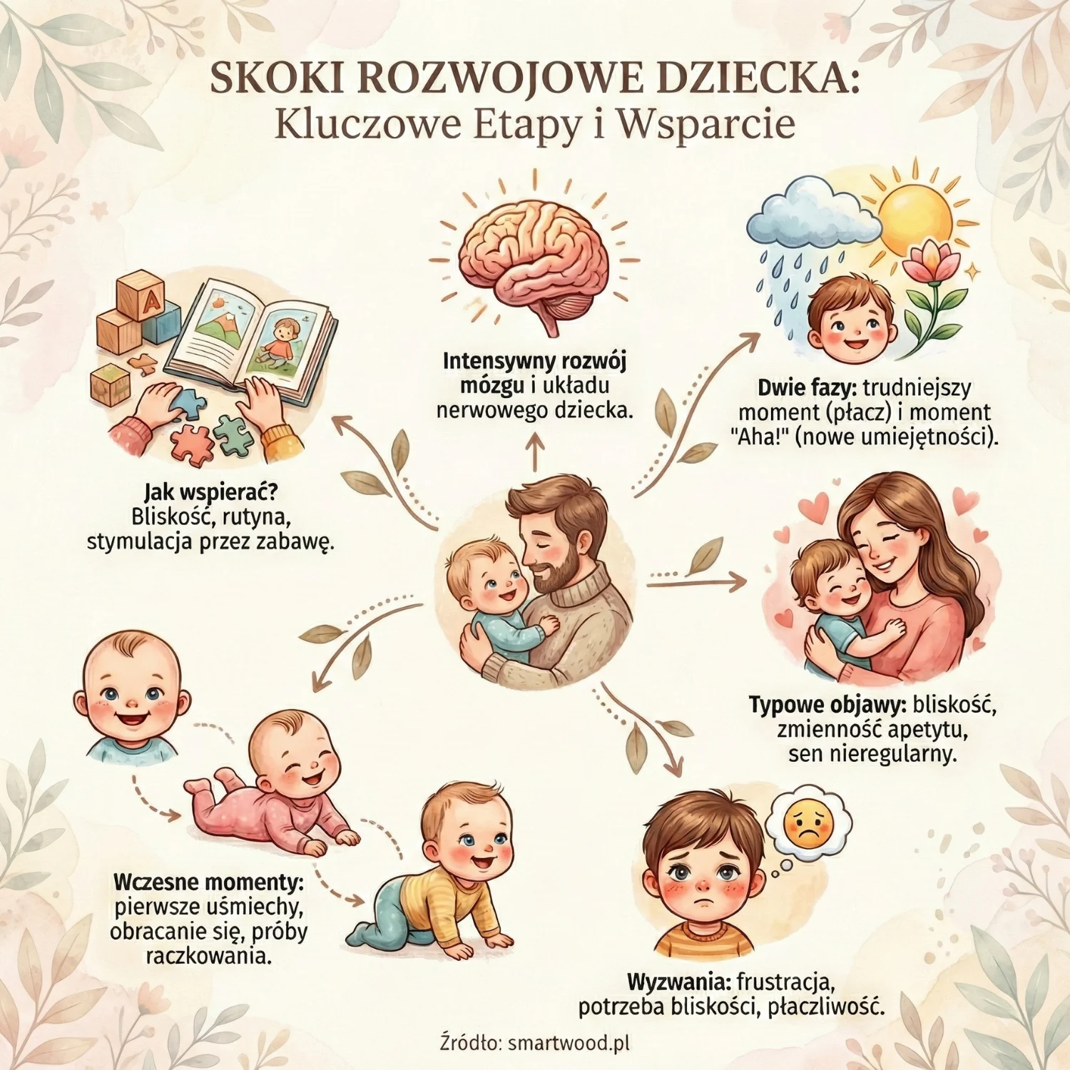 Skoki rozwojowe dziecka - czym są i jak sobie z nimi radzić