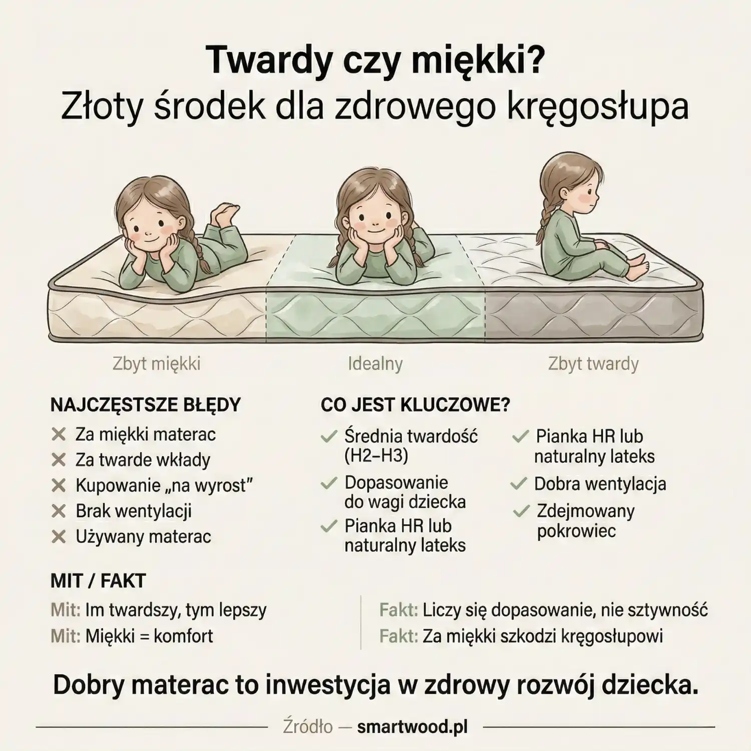 Twardy czy miękki? Jak wybrać materac dla dziecka? Kompletny poradnik