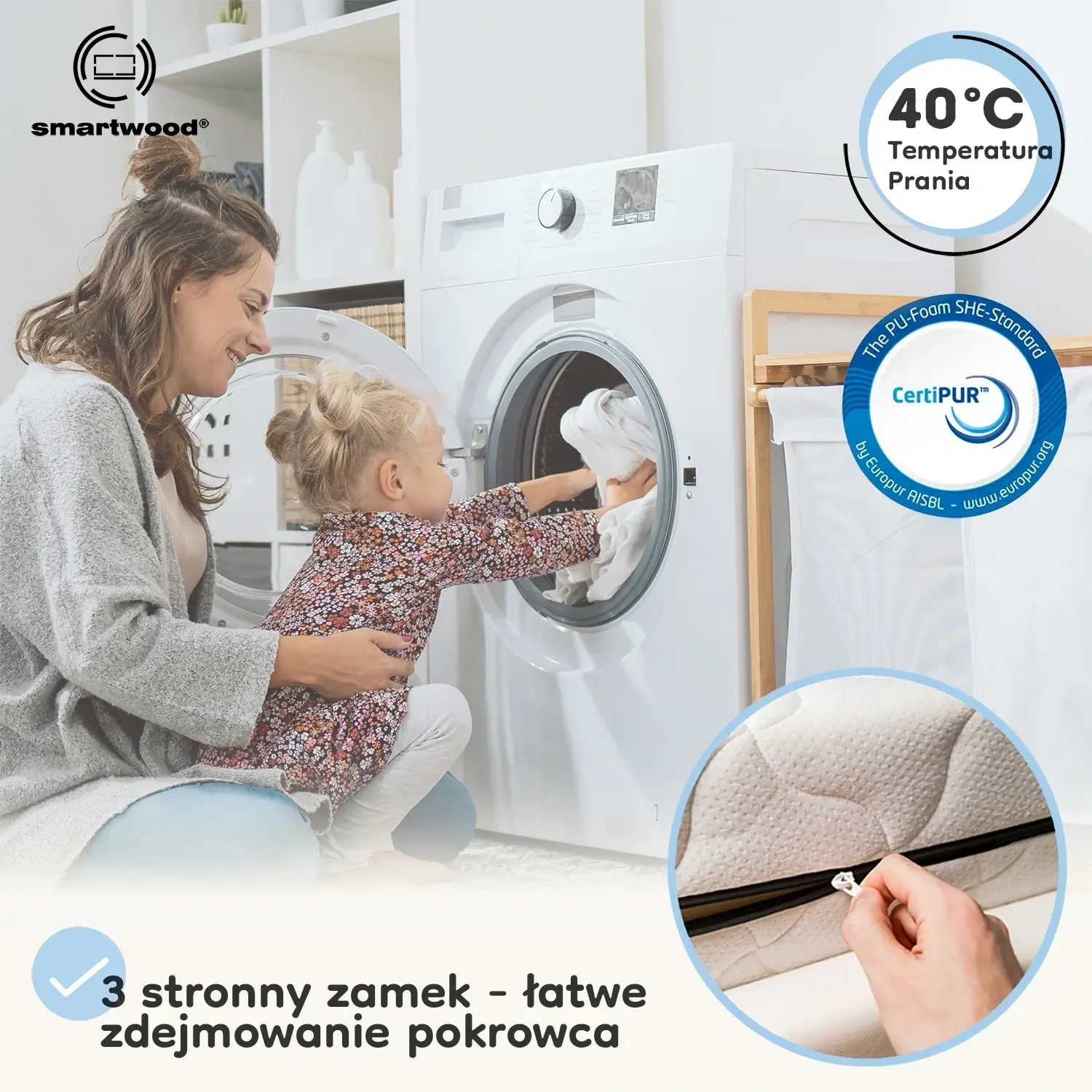 Zestaw Materac piankowy 12 cm i Prześcieradło dla dziecka Średnia twardość (H2)